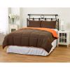 King/CAL King size 3-Piece Brown Orange Microfiber Comforter Set with 2 Shams