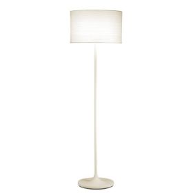 Modern Floor Lamp with White Paper Drum Shade