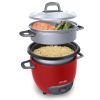 Red 6-Cup Automatic Rice Cooker Kitchen Food Steamer