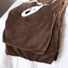 Super Soft Microplush Heated Electric Warming Throw Blanket in Chocolate Brown