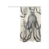 Medium Weight 100% Cotton Silk Screen Vintage Octopus Shower Curtain