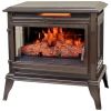 Bronze Portable Electric Fireplace Stove Infrared Heater