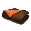 Twin/Twin XL size 2-Piece Brown Orange Microfiber Comforter Set with 1 Shams