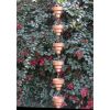 Pure Copper 8.5-Ft Long Rain Chain with Wide Mouth Funnel Cups