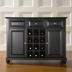 Contemporary Dining Room Sideboard Buffet Cabinet in Black