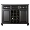 Contemporary Dining Room Sideboard Buffet Cabinet in Black