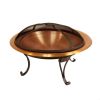 Copper Fire Pit with Folding Stand Spark Screen and Carrying Case