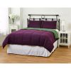 Full/Queen size 3-Piece Green Purple Microfiber Comforter Set with 2 Shams