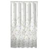 Floral Dragonfly Polyester Machine Washable Shower Curtain