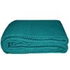 Full / Queen size 100% Cotton Quilted Bedspread in Turquoise