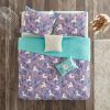 Full/Queen 100% Cotton Kids Teal Purple Unicorn Quilt Coverlet Bedspread Set