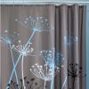 Grey Blue Floral Modern 72 x 72 inch Shower Curtain