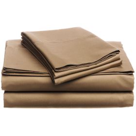 CAL King 400-TC Egyptian Cotton Sheet Set in Chestnut Brown