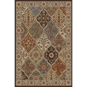 Ivory Abstract Area Rug (7'6 x 9'10)