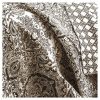 King size 3-Piece Cotton Quilt Set in Black White Paisley Damask