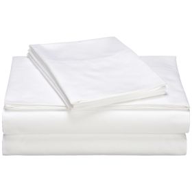 King size 400-Thread Count Egyptian Cotton Sheet Set in White