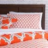 Twin Size Orange Gray Fresh Start 2 piece Comforter Set