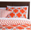 Full / Queen Orange Gray Fresh Start 3 piece Comforter Set