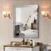 Modern Rectangle 30 x 21 inch Beveled Bathroom Wall Mirror