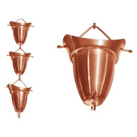 Pure Copper 8.5-Ft Bell Cone Shape Rain Chain