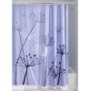 Purple Thistle Flower Polyester Fabric Shower Curtain