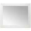 Rectangular 32 x 26 inch Bathroom Wall Mirror with 1-inch Bevel and White Frame
