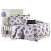 Twin / Twin XL size Purple Damask Design Comforter Set