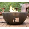 28-inch Round Gray Enviro Stone Natural Gas Fire Pit Bowl