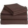 Queen 100-Percent Cotton Flannel Sheet Set in Brown Italian Roast