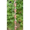 Pure Copper 8.5 Ft Rain Chain with 17 Bell Cups