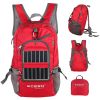 Red 3.25 Watt Solar Backpack Cell Phone Tablet Battery Charger