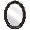 Round Oval Bathroom Wall Mirror with Beveled Edge and Bronze Frame