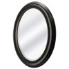 Round Oval Bathroom Wall Mirror with Beveled Edge and Bronze Frame