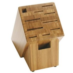 11-Slot Knife Block - Renewable Bamboo - NonSlip Feet