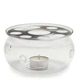 Glass Teapot Warmer with Tea-light Candle