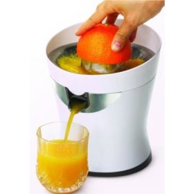 White Electric Citrus Juicer with Stainless Steel Screen