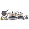 12-Piece Nonstick Dishwasher & Oven Safe Cookware Set  in Bronze
