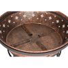 Powder Coated Steel Fire Pit 35-inch with Stand and Screen