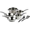 10-Piece Stainless Steel Cookware Set - Dishwasher Safe