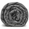 Cotton Weighted Blanket with Glass Beads in Dark Gray 48 x 72 inch
