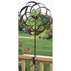 Copper Plated Metal Decorative Yard Garden Accent - Does Not Spin in Wind