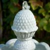 2-Tier Outdoor Fountain with Pineapple Top in Weather Resistant Resin