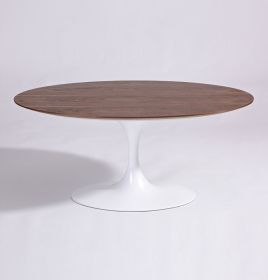 Maisie Coffee Table - Oval - Wood Top (Color: Top)